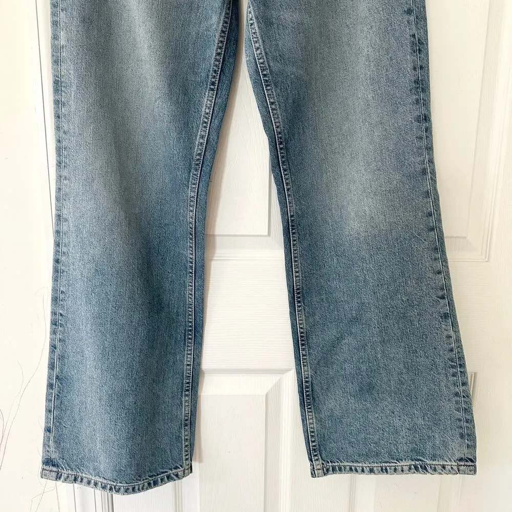 Allsaints Relaxed Fit Wide Leg Indigo Blue W063EB Denim Jeans Waist 26 W063EB - Picture 3 of 12